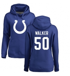 NFL Women's Nike Indianapolis Colts #50 Anthony Walker Royal Blue Name & Number Logo Pullover Hoodie