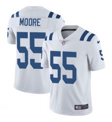 Men's Nike Indianapolis Colts #55 Skai Moore White Vapor Untouchable Limited Player NFL Jersey