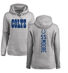 NFL Women's Nike Indianapolis Colts #55 Skai Moore Ash Backer Pullover Hoodie