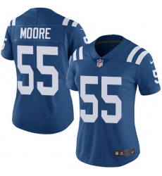Women's Nike Indianapolis Colts #55 Skai Moore Royal Blue Team Color Vapor Untouchable Limited Player NFL Jersey