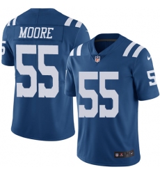Youth Nike Indianapolis Colts #55 Skai Moore Limited Royal Blue Rush Vapor Untouchable NFL Jersey
