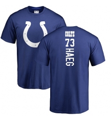 NFL Nike Indianapolis Colts #73 Joe Haeg Royal Blue Backer T-Shirt