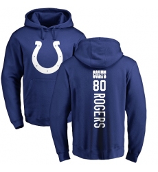 NFL Nike Indianapolis Colts #80 Chester Rogers Royal Blue Backer Pullover Hoodie
