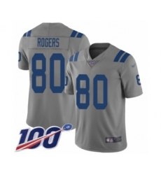 Youth Indianapolis Colts #80 Chester Rogers Limited Gray Inverted Legend 100th Season Football Jersey