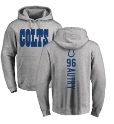 NFL Nike Indianapolis Colts #96 Denico Autry Ash Backer Pullover Hoodie
