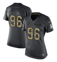Women's Nike Indianapolis Colts #96 Denico Autry Limited Black 2016 Salute to Service NFL Jersey