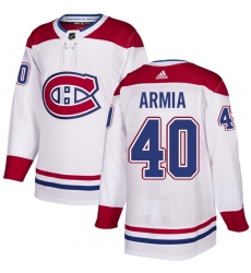 Youth Adidas Montreal Canadiens #40 Joel Armia Authentic White Away NHL Jersey
