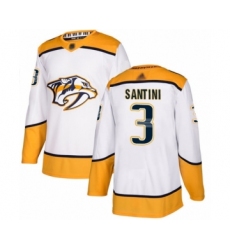 Men's Nashville Predators #5 Dan Hamhuis Authentic White Away Hockey Jersey
