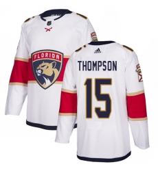 Men's Adidas Florida Panthers #15 Paul Thompson Authentic White Away NHL Jersey