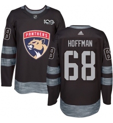 Men's Adidas Florida Panthers #68 Mike Hoffman Authentic Black 1917-2017 100th Anniversary NHL Jersey