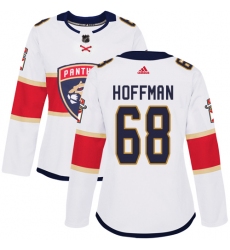 Women's Adidas Florida Panthers #68 Mike Hoffman Authentic White Away NHL Jersey