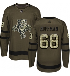 Youth Adidas Florida Panthers #68 Mike Hoffman Premier Green Salute to Service NHL Jersey