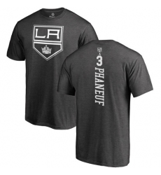 NHL Adidas Los Angeles Kings #3 Dion Phaneuf Charcoal One Color Backer T-Shirt
