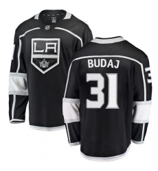 Youth Los Angeles Kings #31 Peter Budaj Authentic Black Home Fanatics Branded Breakaway NHL Jersey
