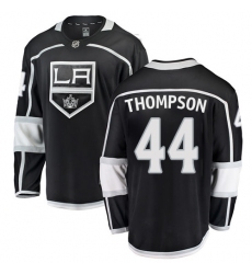 Youth Los Angeles Kings #44 Nate Thompson Authentic Black Home Fanatics Branded Breakaway NHL Jersey