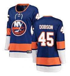 Women's New York Islanders #45 Noah Dobson Fanatics Branded Royal Blue Home Breakaway NHL Jersey