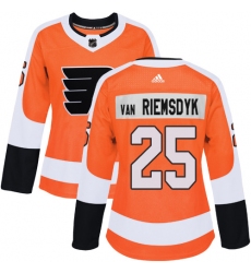Women's Adidas Philadelphia Flyers #25 James Van Riemsdyk Premier Orange Home NHL Jersey