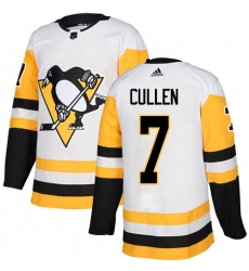 Youth Adidas Pittsburgh Penguins #7 Matt Cullen Authentic White Away NHL Jersey