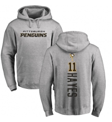 NHL Adidas Pittsburgh Penguins #11 Jimmy Hayes Ash Backer Pullover Hoodie