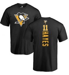 NHL Adidas Pittsburgh Penguins #11 Jimmy Hayes Black Backer T-Shirt