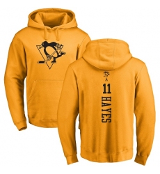 NHL Adidas Pittsburgh Penguins #11 Jimmy Hayes Gold One Color Backer Pullover Hoodie