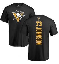 NHL Adidas Pittsburgh Penguins #73 Jack Johnson Black Backer T-Shirt