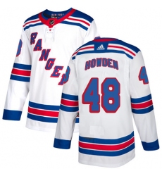 Youth Adidas New York Rangers #48 Brett Howden Authentic White Away NHL Jersey