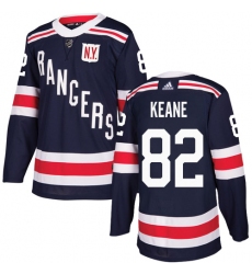 Men's Adidas New York Rangers #82 Joey Keane Authentic Navy Blue 2018 Winter Classic NHL Jersey