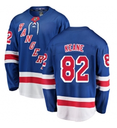 Men's New York Rangers #82 Joey Keane Fanatics Branded Royal Blue Home Breakaway NHL Jersey