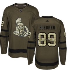 Youth Adidas Ottawa Senators #89 Mikkel Boedker Authentic Green Salute to Service NHL Jersey
