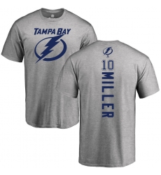 NHL Adidas Tampa Bay Lightning #10 J.T. Miller Ash Backer T-Shirt