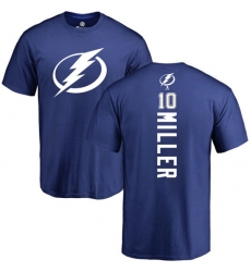 NHL Adidas Tampa Bay Lightning #10 J.T. Miller Royal Blue Backer T-Shirt