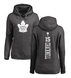 NHL Women's Adidas Toronto Maple Leafs #15 Adam Cracknell Charcoal One Color Backer Pullover Hoodie