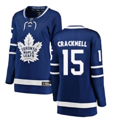 Women's Toronto Maple Leafs #15 Adam Cracknell Authentic Royal Blue Home Fanatics Branded Breakaway NHL Jersey