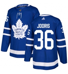Men's Adidas Toronto Maple Leafs #36 Josh Jooris Authentic Royal Blue Home NHL Jersey