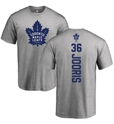 NHL Adidas Toronto Maple Leafs #36 Josh Jooris Ash Backer T-Shirt