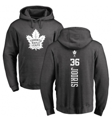 NHL Adidas Toronto Maple Leafs #36 Josh Jooris Charcoal One Color Backer Pullover Hoodie