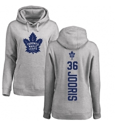 NHL Women's Adidas Toronto Maple Leafs #36 Josh Jooris Ash Backer Pullover Hoodie