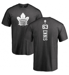 NHL Adidas Toronto Maple Leafs #63 Tyler Ennis Charcoal One Color Backer T-Shirt