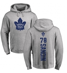 NHL Adidas Toronto Maple Leafs #78 Rasmus Sandin Ash Backer Pullover Hoodie