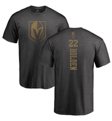 NHL Adidas Vegas Golden Knights #22 Nick Holden Charcoal One Color Backer T-Shirt