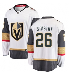 Men's Vegas Golden Knights #26 Paul Stastny Authentic White Away Fanatics Branded Breakaway NHL Jersey