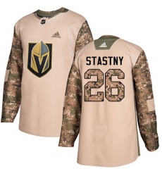 Youth Adidas Vegas Golden Knights #26 Paul Stastny Authentic Camo Veterans Day Practice NHL Jersey