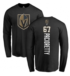 NHL Adidas Vegas Golden Knights #67 Max Pacioretty Black Backer Long Sleeve T-Shirt