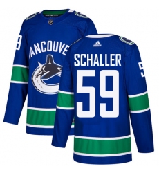 Youth Adidas Vancouver Canucks #59 Tim Schaller Authentic Blue Home NHL Jersey