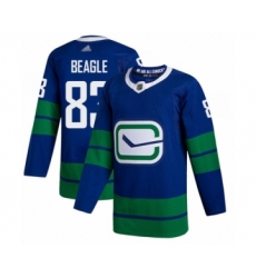 Men's Vancouver Canucks #83 Jay Beagle Authentic Royal Blue Alternate Hockey Jersey