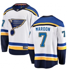 Men's St. Louis Blues #7 Patrick Maroon Fanatics Branded White Away Breakaway NHL Jersey