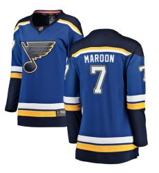 Women's St. Louis Blues #7 Patrick Maroon Fanatics Branded Royal Blue Home Breakaway NHL Jersey