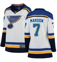 Women's St. Louis Blues #7 Patrick Maroon Fanatics Branded White Away Breakaway NHL Jersey