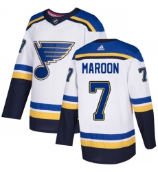 Youth Adidas St. Louis Blues #7 Patrick Maroon Authentic White Away NHL Jersey